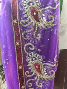 Purple Embellished Indian Lehenga Choli Set