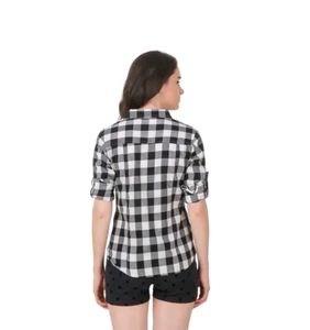Trendy Black &amp; White Checkered Shirt