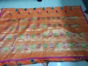 Orange Saree with Blouse