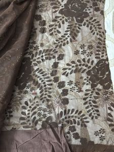 Heavy Brown Sequin Work Saree