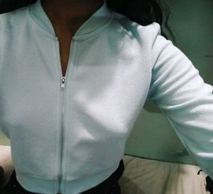 Trendy Korean Crop Sweatshirt