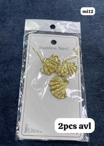 TRENDY ANTITARNISH SS CHAIN PENDANT SET ANY 1@399