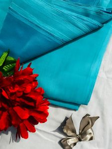 Solid/plain Bollywood Georgette Saree