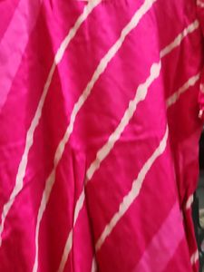 Pink Mirror Work Kurti