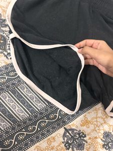 Cute Black Lounge Shorts, Waist- 30