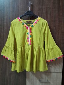 New Pure Cotton Peplum Top