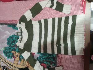 Striped Olive Green Sweater