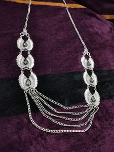 grey metal necklace