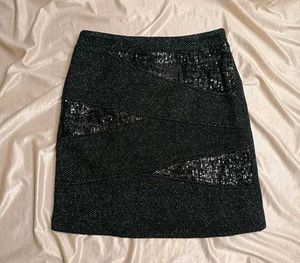 Distressed Denim Mini Skirt
