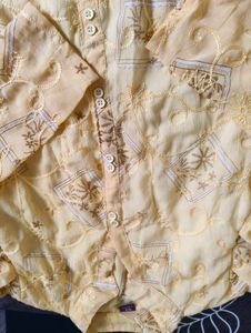 Embroidered Yellow Top