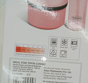 Asian Meal Star Tiffin And Bottle Combo