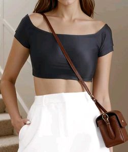 Stylish Black Crop Top