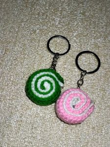 Cute Swirl Keychain four pcs