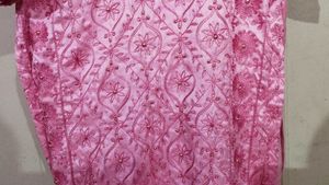 Pink Embroidered Kurta