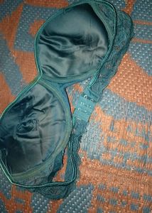 ❤️30times Used Sexy  Blue Strapless Bra I Bust 34b