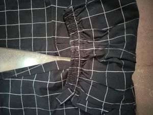 Checkered Paperbag Waist Pants