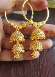 Golden Jhumka Earrings