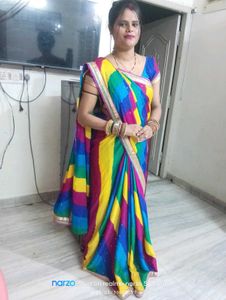 Heavy Stone Work Chiffon Saree Wth Blouse