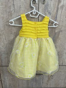 Yellow Gingham Flower Girl Dress
