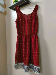 Red Printed Dress