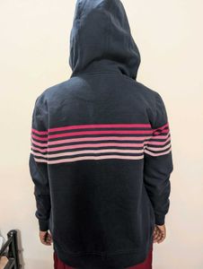 Striped Zip-Up Hoodie