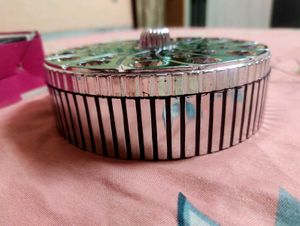 Green Rhinestone Trinket Box