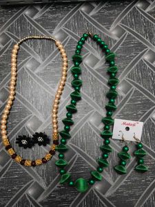 Jewelry Set: Necklaces &amp; Earrings Pack Of Two