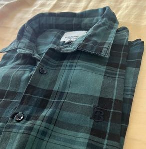 Burberry Green Striped Casual shirt