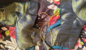 Teal Blue Sari Blouse