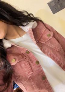 Corduroy Jacket with Sherpa Collar