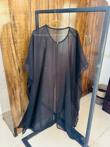 Black Sheer Kaftan Top
