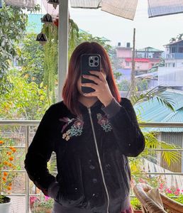 Rich Velvet Black Jacket (Size S)