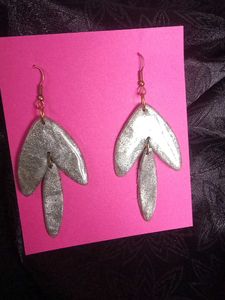 Unique Silver Tone Drop Earrings