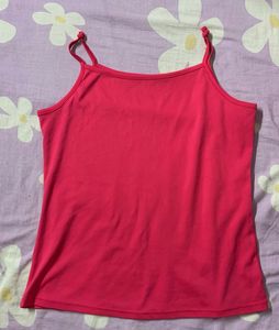 Pink Mesh Floral And Tank Top
