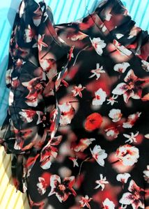 Floral Ruffle Blouse