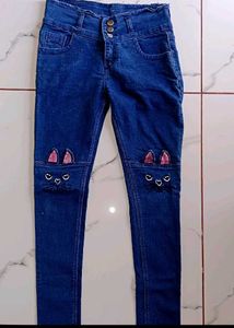 Cute Kitty High Waisted Jeans👖
