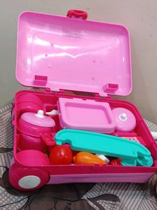 Kids Kitchen Playset with Suitcase
