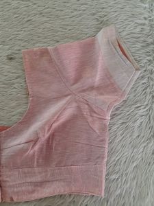 Pink Embellished Saree With Blouse (Women&#39;s)