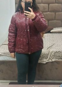 Burgundy Padded Korean Imported Jacket