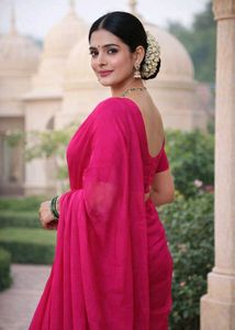 💗Magenta Saree - Elegant Drape