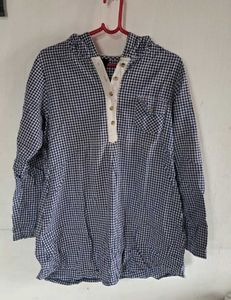 Gingham Hooded Tunic