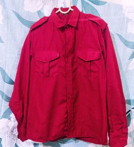 Red hand Stitched shirt