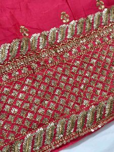 Women Festive Pink Zari Sequin Chanderi Silk Kurta