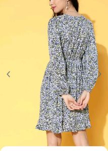 A Blue Ruffled Dress