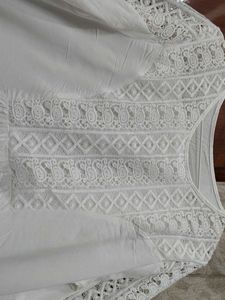 White Embroidered Top