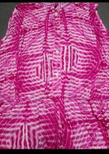 Pink Tie-Dye Mini Dress