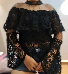 Black Party Wear Top