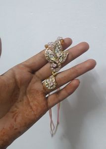 Pink And Golden Necklace