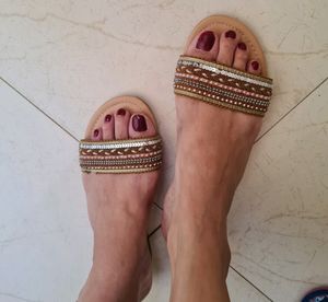 Embellished Slip On Flats
