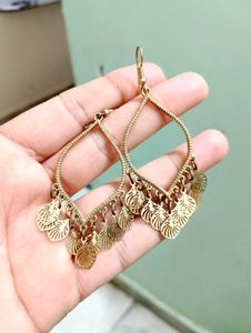 Brass Jewellery  Leaf Shape Charm Women Earrings